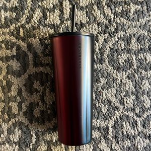 Starbucks Limited Edition 2021 Fall Matte Red and Blue Ombré Cold Cup Tumbler